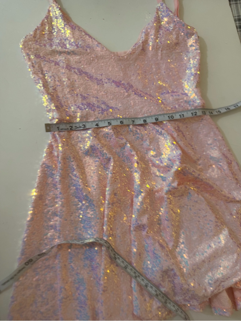 BlackMilk Sparkle Sparkle Blush Iridescent Sequin Skater Dress S *FLAWS/READ* - Picture 12 of 16